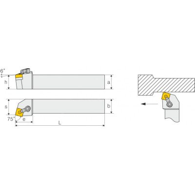 Державка для наружного точения MSRNL 2020 K12 Державка для наружного точения MSRNL 2020 K12