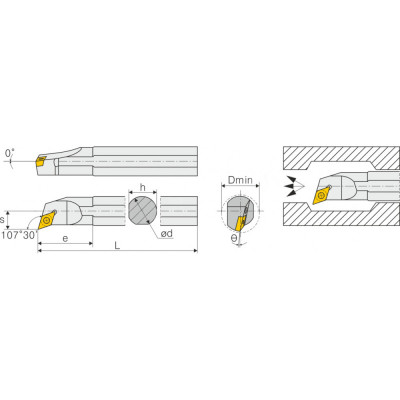 Расточная державка S16Q-SDQCR07 Расточная державка S16Q-SDQCR07