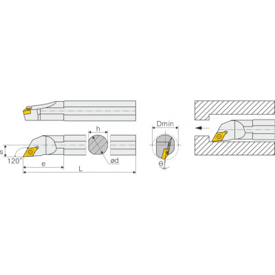 Расточная державка S16Q-SDXCL07 Расточная державка S16Q-SDXCL07