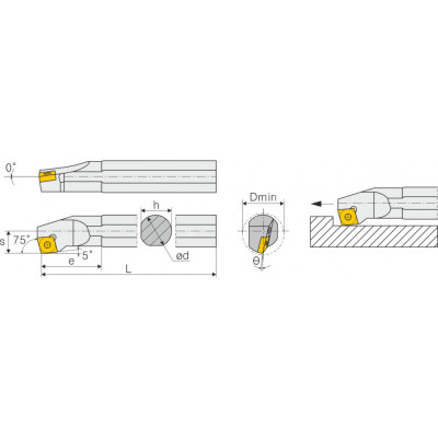 Расточная державка S20Q-SCKCL09 Расточная державка S20Q-SCKCL09