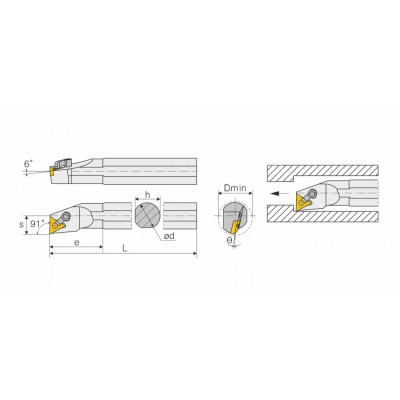 Расточная державка S32S-MTFNR16 Расточная державка S32S-MTFNR16