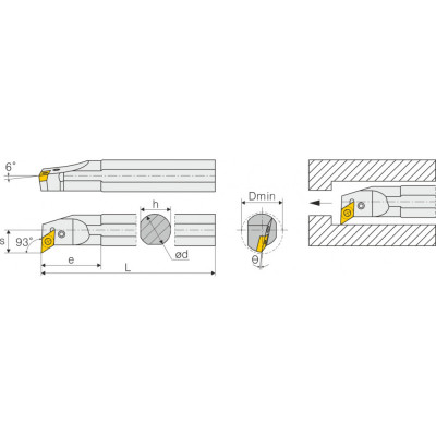 Расточная державка S32S-PDUNR1504 Расточная державка S32S-PDUNR1504