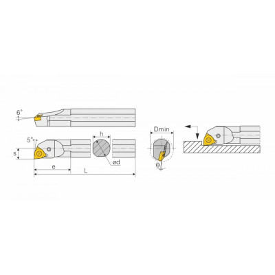 Расточная державка S32S-PWLNL08 Расточная державка S32S-PWLNL08