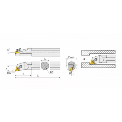 Расточная державка S40T-MTQNR16 Расточная державка S40T-MTQNR16
