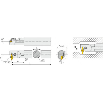 Расточная державка S40T-MVWNL16 Расточная державка S40T-MVWNL16