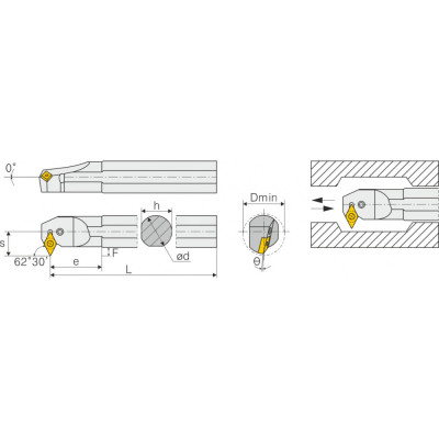 Расточная державка S40T-PDSNR1504 Расточная державка S40T-PDSNR1504